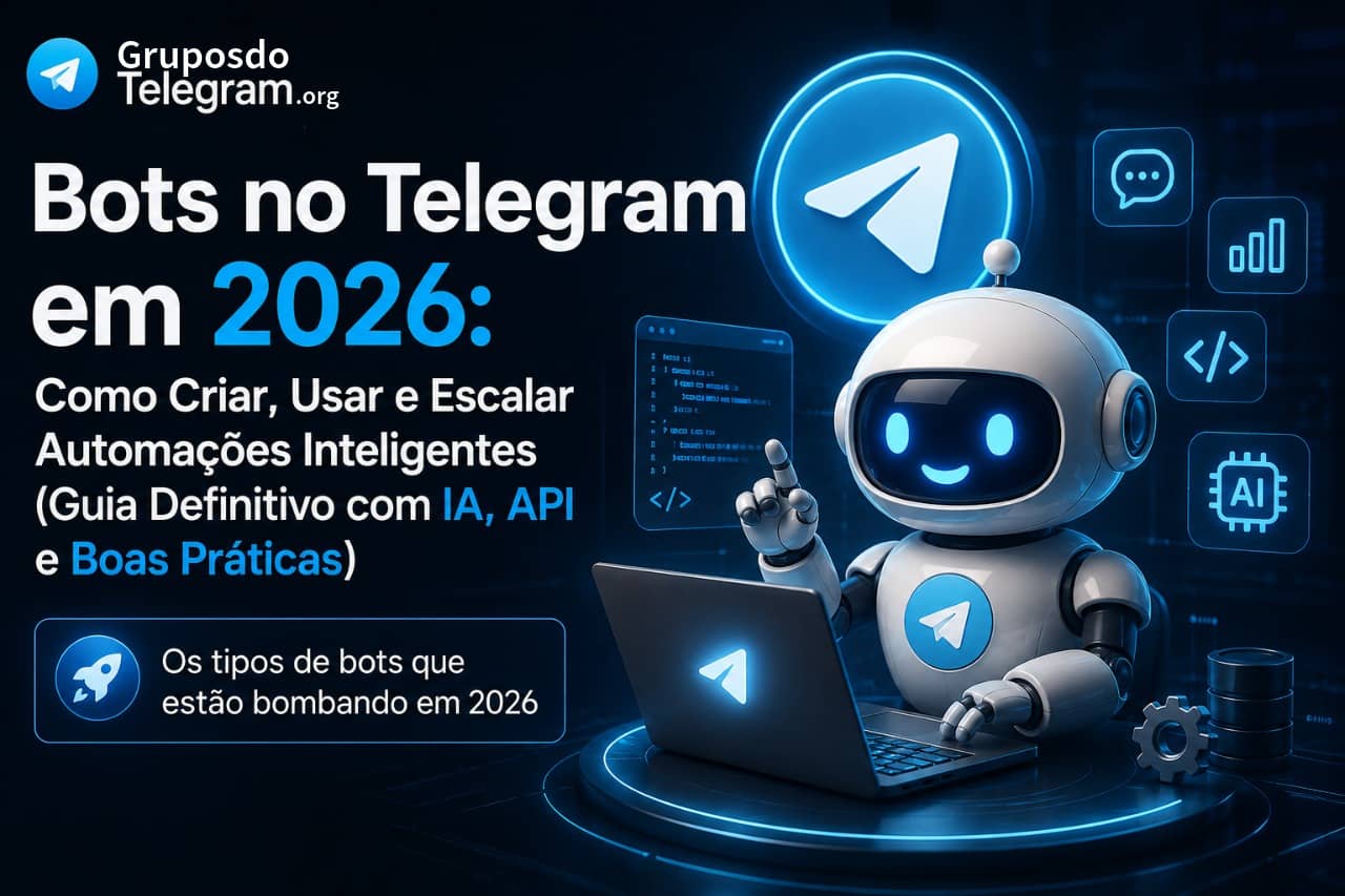 Bots no Telegram em 2026: Como Criar, Usar e Escalar Automações Inteligentes (Guia Definitivo com IA, API e Boas Práticas)