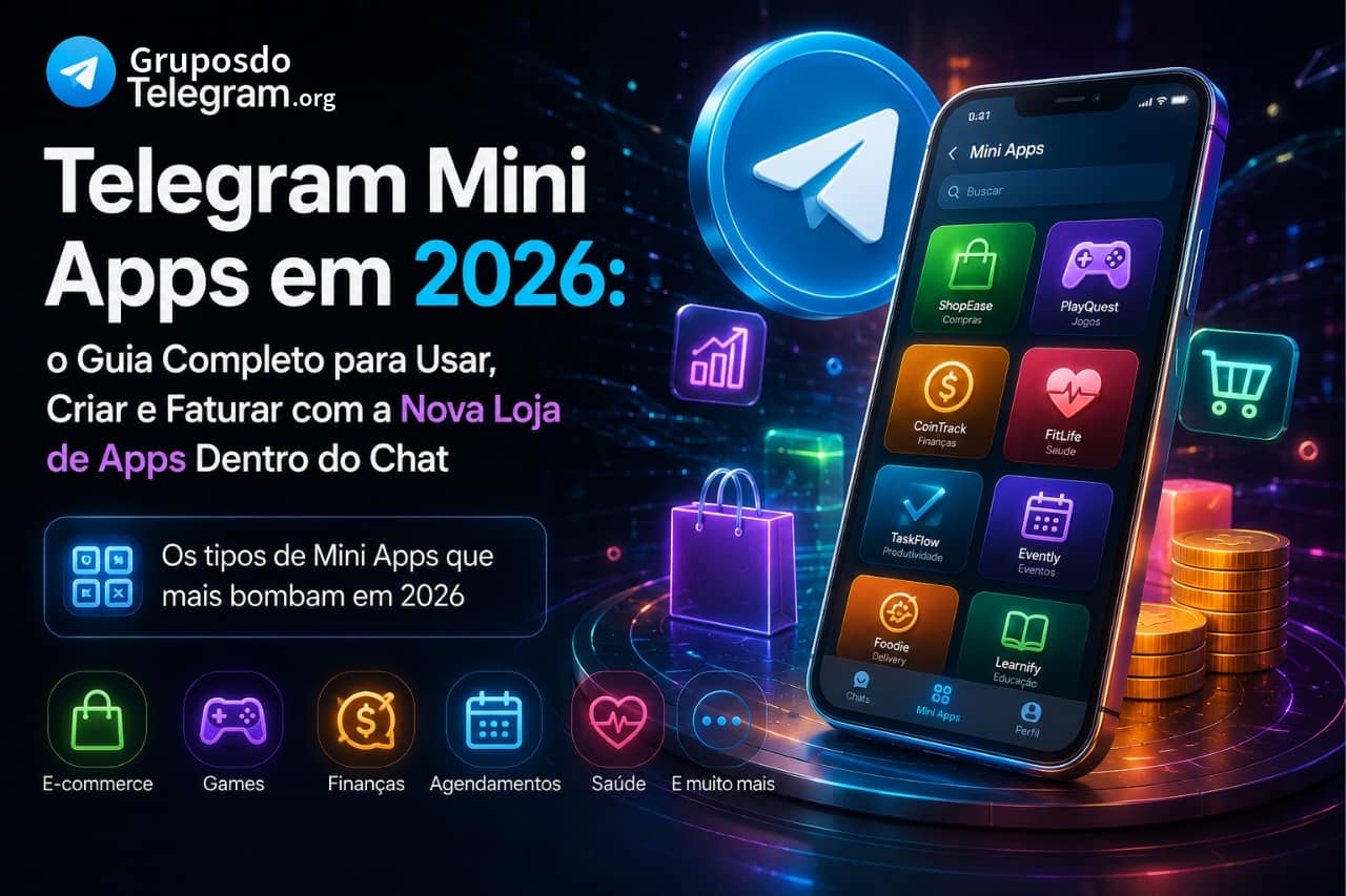 Telegram Mini Apps em 2026: o Guia Completo para Usar, Criar e Faturar com a Nova Loja de Apps Dentro do Chat